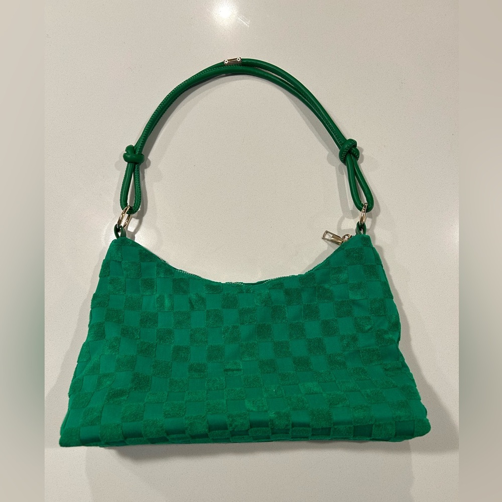 Green Checkered Handbag